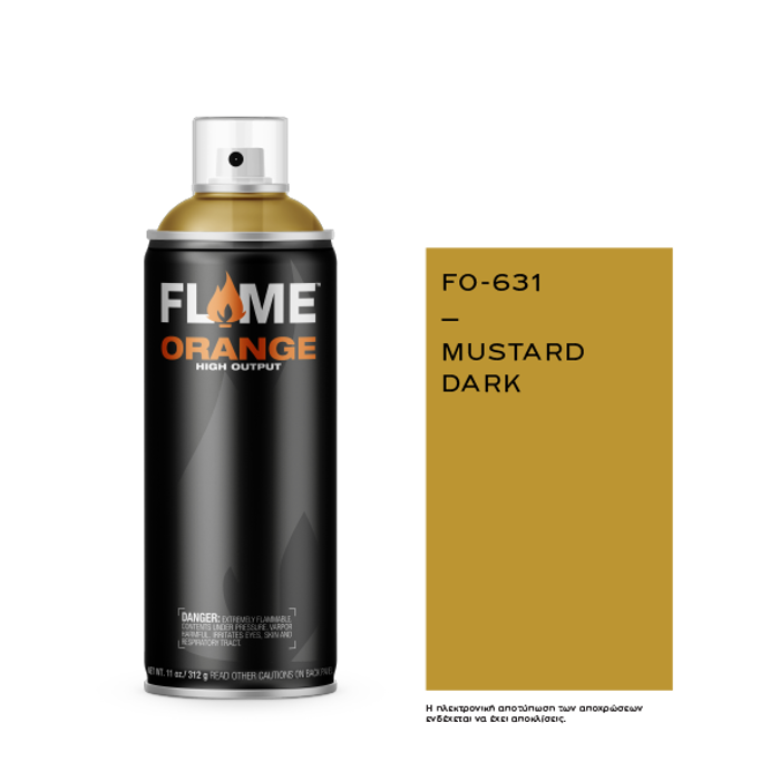Spray Flame Orange 400ml, Mustard Dark